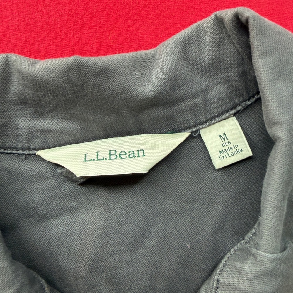 LL Bean Womens Utility Field Jacket Charcoal Gray Canvas Barn Coat Size M Reg - Picture 3 of 5